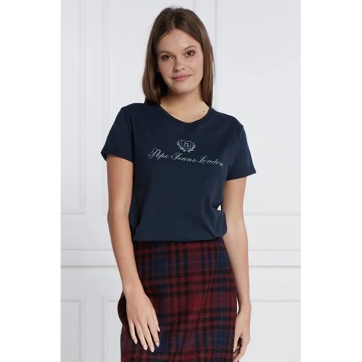 Pepe Jeans London T-shirt | Regular Fit ze sklepu Gomez Fashion Store w kategorii Bluzki damskie - zdjęcie 172902580