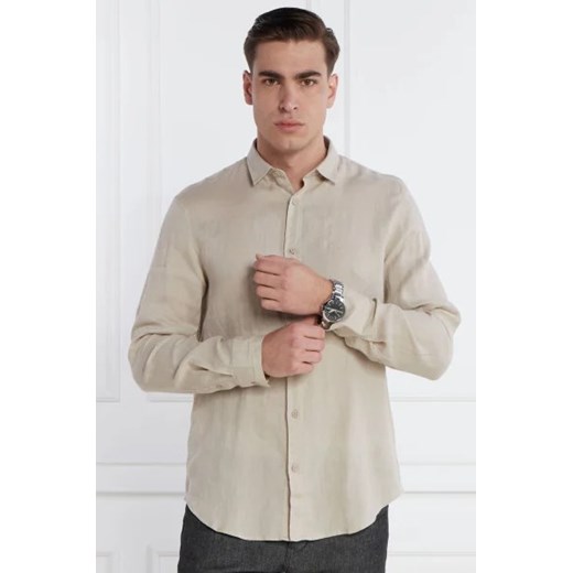 Armani Exchange Lniana koszula | Regular Fit ze sklepu Gomez Fashion Store w kategorii Koszule męskie - zdjęcie 172902752