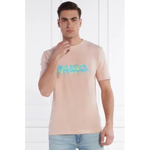 HUGO T-shirt Dacation | Regular Fit ze sklepu Gomez Fashion Store w kategorii T-shirty męskie - zdjęcie 172903542