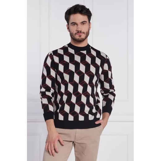 Emporio Armani Wełniany sweter | Regular Fit ze sklepu Gomez Fashion Store w kategorii Swetry męskie - zdjęcie 172904010