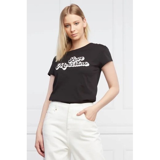 Love Moschino T-shirt | Regular Fit ze sklepu Gomez Fashion Store w kategorii Bluzki damskie - zdjęcie 172906902