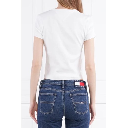 Tommy Jeans T-shirt TJW BBY RIB XS BADGE | Slim Fit Tommy Jeans XS okazja Gomez Fashion Store