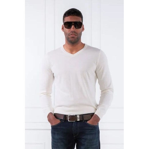 BOSS BLACK Wełniany sweter Melba-P | Slim Fit ze sklepu Gomez Fashion Store w kategorii Swetry męskie - zdjęcie 172908471