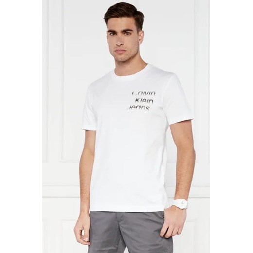 CALVIN KLEIN JEANS T-shirt DIFFUSED STACKED | Regular Fit ze sklepu Gomez Fashion Store w kategorii T-shirty męskie - zdjęcie 172908520