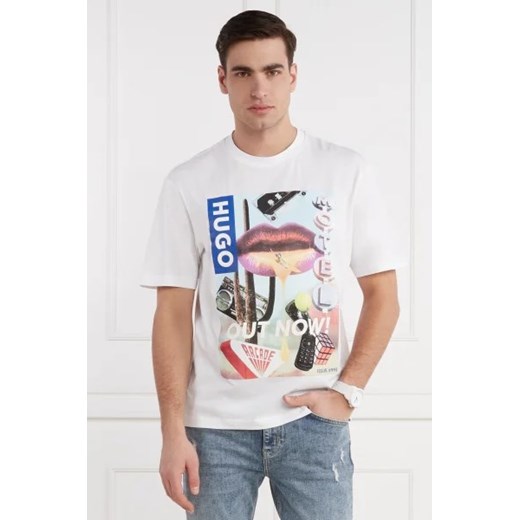 Hugo Blue T-shirt Narcado | Regular Fit ze sklepu Gomez Fashion Store w kategorii T-shirty męskie - zdjęcie 172908762