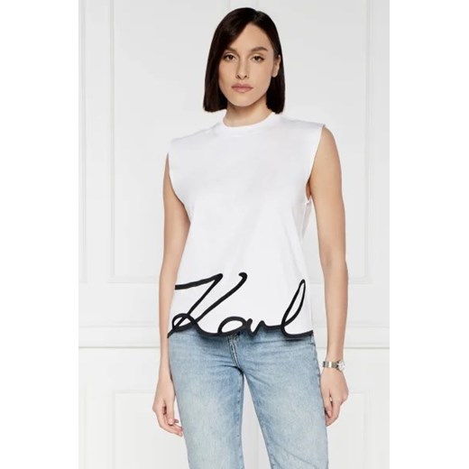 Karl Lagerfeld Top | Regular Fit ze sklepu Gomez Fashion Store w kategorii Bluzki damskie - zdjęcie 172909004