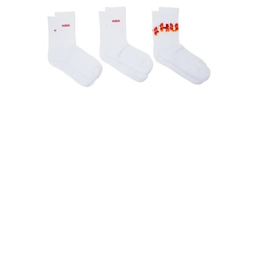 Hugo Bodywear Skarpety 3-pack QS RIB FLAMES 43-46 promocyjna cena Gomez Fashion Store