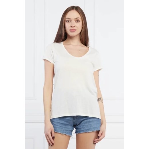HUGO T-shirt Dazalea | Relaxed fit | z dodatkiem lnu XL promocyjna cena Gomez Fashion Store