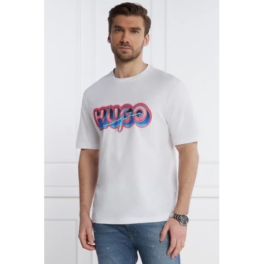 Hugo Blue T-shirt Nillumi | Regular Fit Hugo Blue XL okazja Gomez Fashion Store