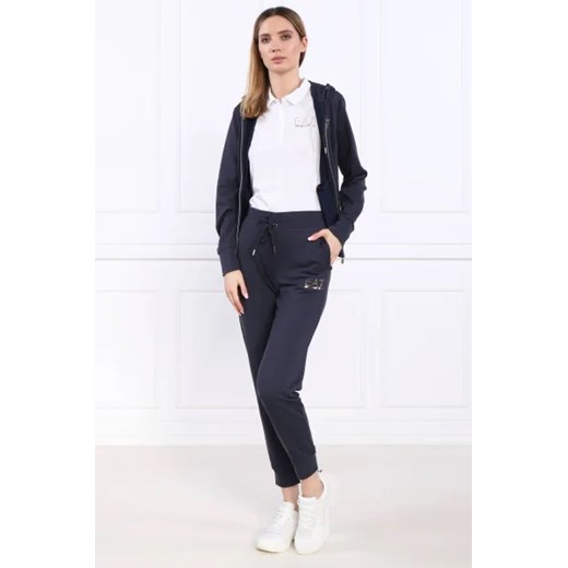 Bluzka damska Emporio Armani z kołnierzykiem z elastanu