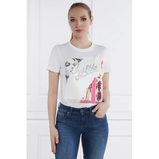 GUESS T-shirt Collage | Regular Fit ze sklepu Gomez Fashion Store w kategorii Bluzki damskie - zdjęcie 172913300