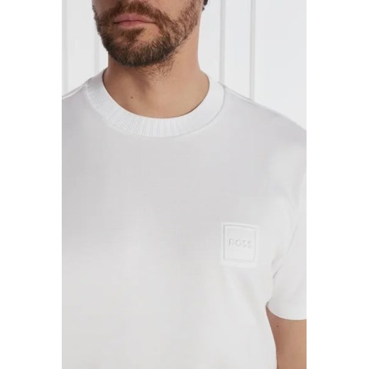 T-shirt męski biały BOSS HUGO z krótkim rękawem