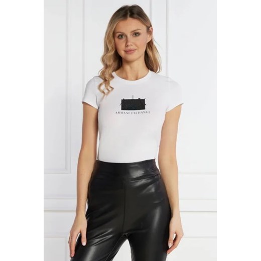 Armani Exchange T-shirt | Slim Fit ze sklepu Gomez Fashion Store w kategorii Bluzki damskie - zdjęcie 172914593