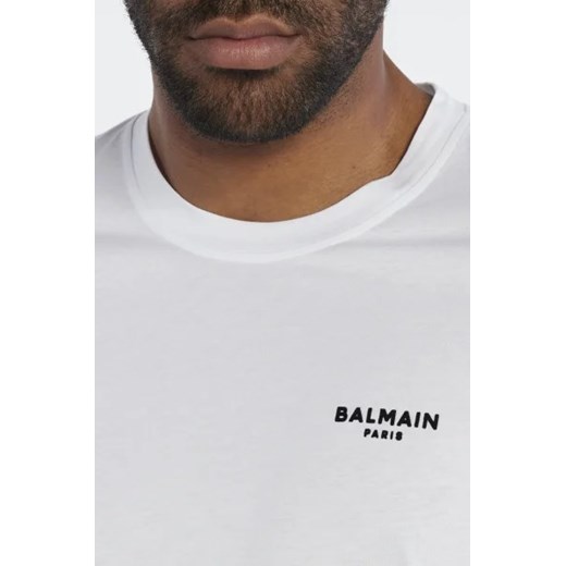 T-shirt męski BALMAIN z bawełny z krótkimi rękawami casual 