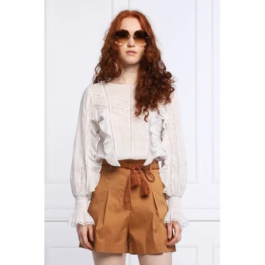 Patrizia Pepe Koronkowa bluzka | Regular Fit ze sklepu Gomez Fashion Store w kategorii Bluzki damskie - zdjęcie 172916644