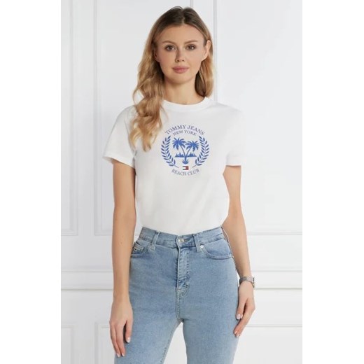 Tommy Jeans T-shirt | Regular Fit ze sklepu Gomez Fashion Store w kategorii Bluzki damskie - zdjęcie 172916934