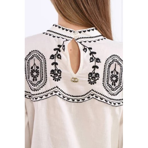 TWINSET Bluzka | Regular Fit | z dodatkiem lnu Twinset 36 wyprzedaż Gomez Fashion Store