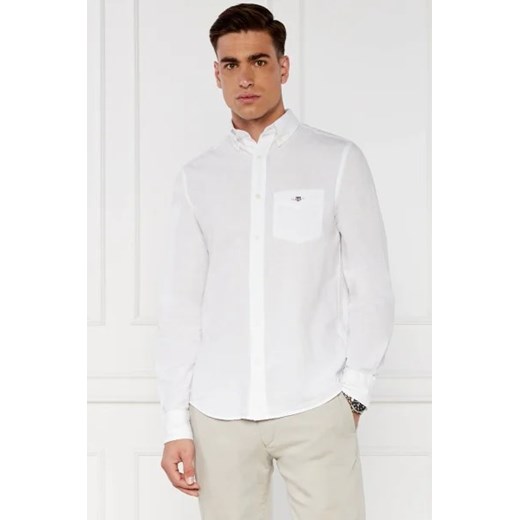 Gant Koszula | Regular Fit | z dodatkiem lnu Gant L Gomez Fashion Store