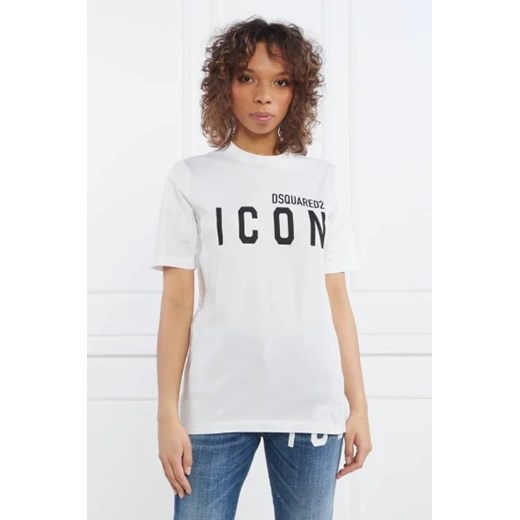 Dsquared2 T-shirt RENNY | Regular Fit ze sklepu Gomez Fashion Store w kategorii Bluzki damskie - zdjęcie 172919952