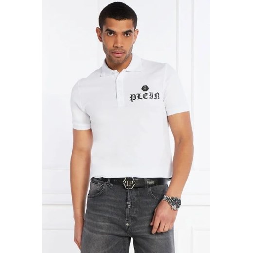 Philipp Plein Polo Skull&Bones | Regular Fit ze sklepu Gomez Fashion Store w kategorii T-shirty męskie - zdjęcie 172920842