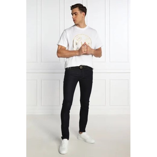 T-shirt męski Versace Jeans biały z krótkim rękawem bawełniany 