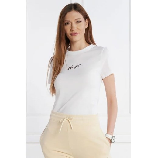 HUGO T-shirt Classic Tee_4 | Regular Fit ze sklepu Gomez Fashion Store w kategorii Bluzki damskie - zdjęcie 172922250