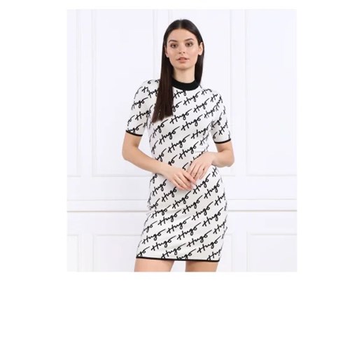HUGO Sukienka Sloquet | z dodatkiem wełny ze sklepu Gomez Fashion Store w kategorii Sukienki - zdjęcie 172922561