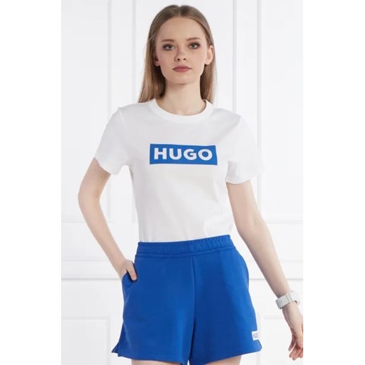 Hugo Blue T-shirt Classic Tee_B | Regular Fit ze sklepu Gomez Fashion Store w kategorii Bluzki damskie - zdjęcie 172922633
