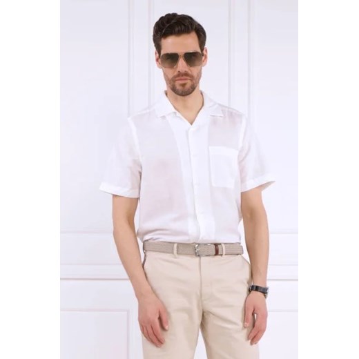 Calvin Klein Lniana koszula CUBAN | Regular Fit ze sklepu Gomez Fashion Store w kategorii Koszule męskie - zdjęcie 172922732