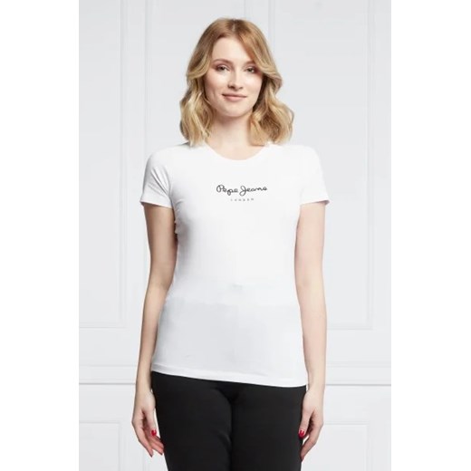 Pepe Jeans London T-shirt | Slim Fit ze sklepu Gomez Fashion Store w kategorii Bluzki damskie - zdjęcie 172922853