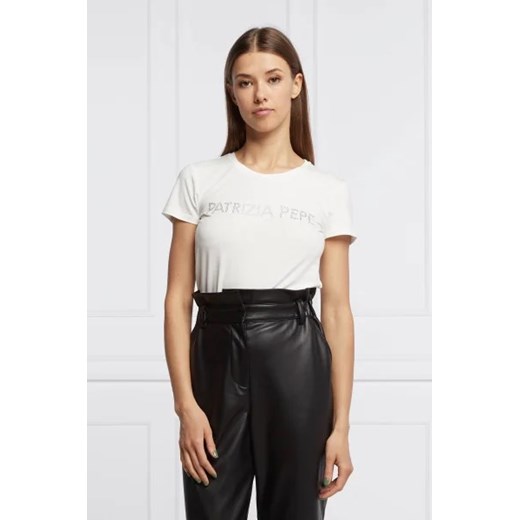 Patrizia Pepe T-shirt MAGLIAT | Regular Fit ze sklepu Gomez Fashion Store w kategorii Bluzki damskie - zdjęcie 172923784