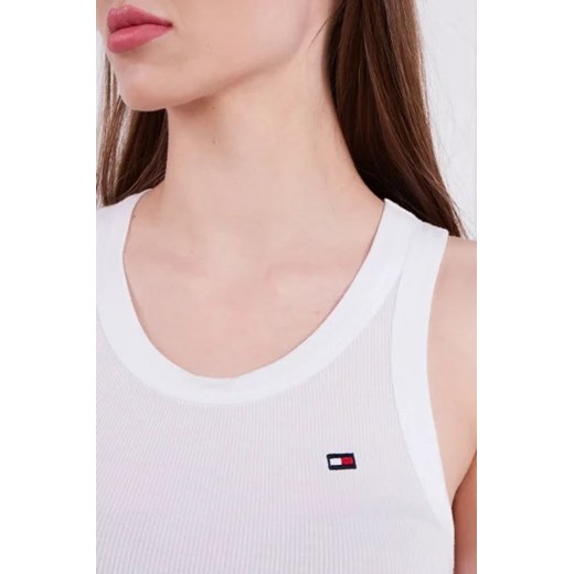 Tommy Hilfiger Top THXSM RIB TANK TOP | Regular Fit Tommy Hilfiger S okazyjna cena Gomez Fashion Store