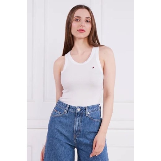Tommy Hilfiger Top THXSM RIB TANK TOP | Regular Fit Tommy Hilfiger M wyprzedaż Gomez Fashion Store