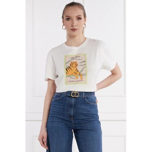 TWINSET T-shirt COLOR TIGER | Regular Fit ze sklepu Gomez Fashion Store w kategorii Bluzki damskie - zdjęcie 172926001