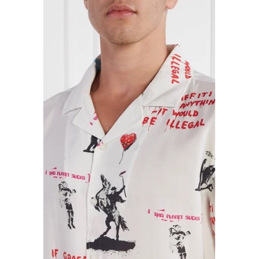 GUESS Koszula SS SANDWASHED GRAFFI | Regular Fit Guess M promocja Gomez Fashion Store