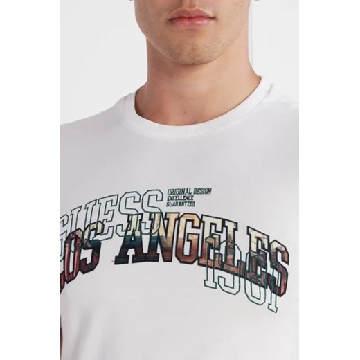 GUESS T-shirt SS CN PRINTED FLOCK | Slim Fit Guess S okazyjna cena Gomez Fashion Store