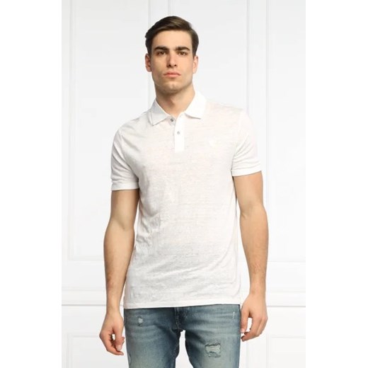 GUESS Lniane polo KISMI | Regular Fit ze sklepu Gomez Fashion Store w kategorii T-shirty męskie - zdjęcie 172927303