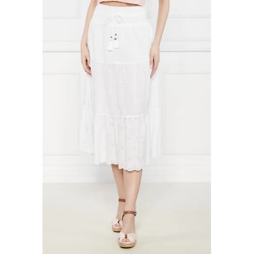 Spódnica Pepe Jeans z koronką z bawełny 