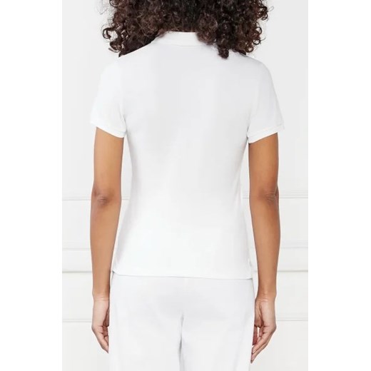 Bluzka damska Polo Ralph Lauren z kołnierzykiem biała z krótkim rękawem 