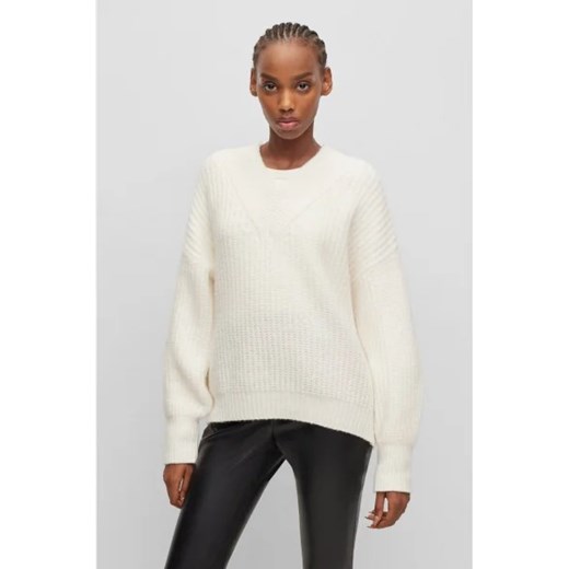 HUGO Wełniany sweter Sesamia | Oversize fit ze sklepu Gomez Fashion Store w kategorii Swetry damskie - zdjęcie 172930072