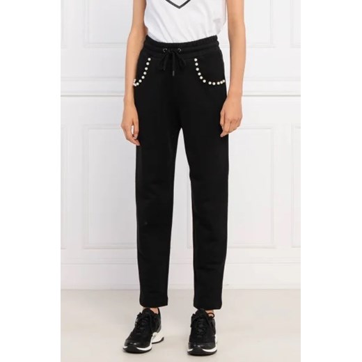 Love Moschino Spodnie dresowe | Straight fit | high rise ze sklepu Gomez Fashion Store w kategorii Spodnie damskie - zdjęcie 172939934