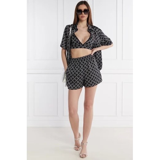 Michael Kors Satynowe szorty EMPIRE | Regular Fit Michael Kors M wyprzedaż Gomez Fashion Store