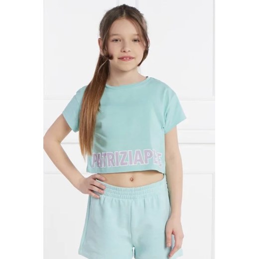 Patrizia Pepe T-shirt MAGLIA | Cropped Fit ze sklepu Gomez Fashion Store w kategorii Bluzki dziewczęce - zdjęcie 172944622