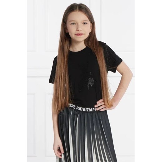 Patrizia Pepe T-shirt MAGLIA | Regular Fit ze sklepu Gomez Fashion Store w kategorii Bluzki dziewczęce - zdjęcie 172945822