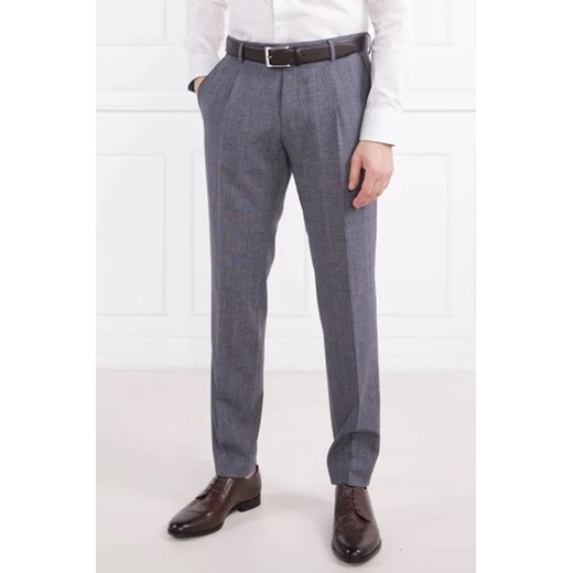 BOSS BLACK Spodnie H-Genius-Pleat-232 | Slim Fit | z dodatkiem wełny ze sklepu Gomez Fashion Store w kategorii Spodnie męskie - zdjęcie 172946754