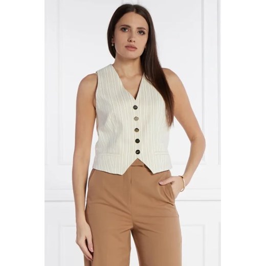 Liu Jo Kamizelka | Slim Fit | z dodatkiem lnu ze sklepu Gomez Fashion Store w kategorii Kamizelki damskie - zdjęcie 172947424