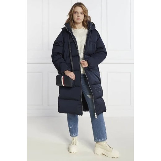 Tommy Hilfiger Puchowy płaszcz SATEEN HOODED MAXI Tommy Hilfiger XL wyprzedaż Gomez Fashion Store