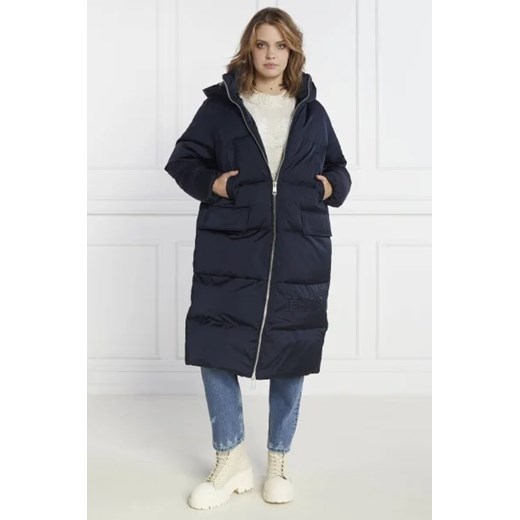 Tommy Hilfiger Puchowy płaszcz SATEEN HOODED MAXI Tommy Hilfiger L okazja Gomez Fashion Store