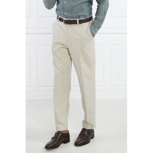 BOSS BLACK Spodnie chino H-Perin-232 | Regular Fit | z dodatkiem lnu ze sklepu Gomez Fashion Store w kategorii Spodnie męskie - zdjęcie 172949401