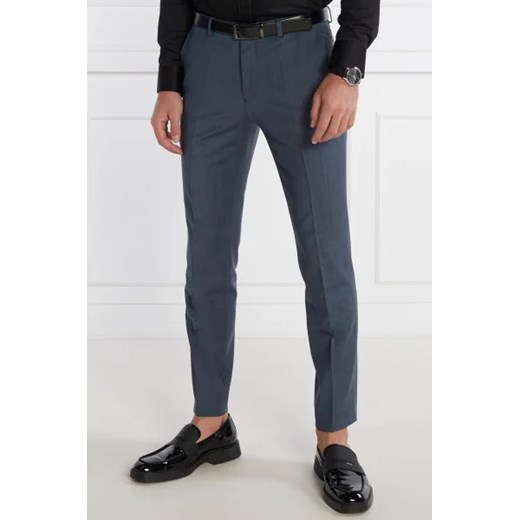 HUGO Spodnie chino Hesten232X | Slim Fit | z dodatkiem wełny ze sklepu Gomez Fashion Store w kategorii Spodnie męskie - zdjęcie 172950500